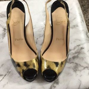 Animal print CL heels 37.5 runs small